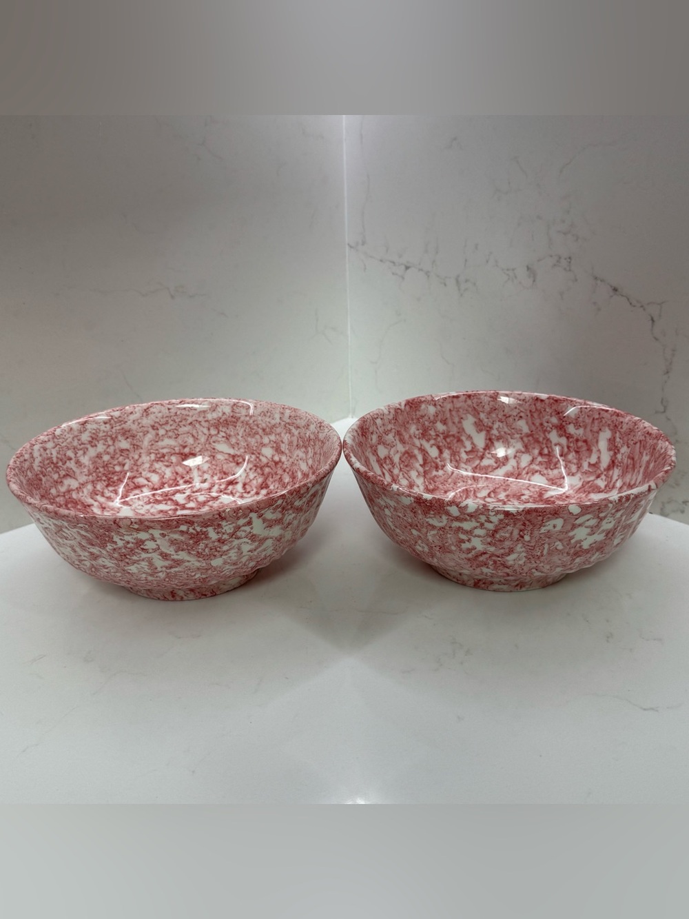 Vintage Stovit Italian Spongeware Mixing Bowl Set 7 Piece Hand Painted Italy - Picture 3 of 16